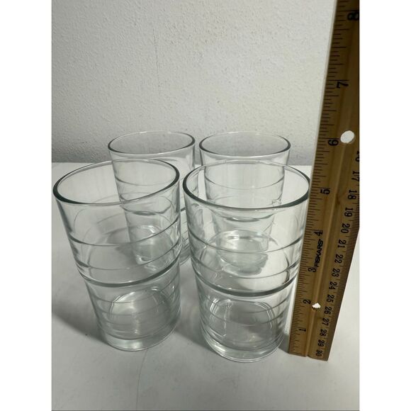 4-IKEA Svepa 10288 Stackable 4 3/4” Glass Tumblers Made in ITALY 8 Oz See Notes - Picture 11 of 12